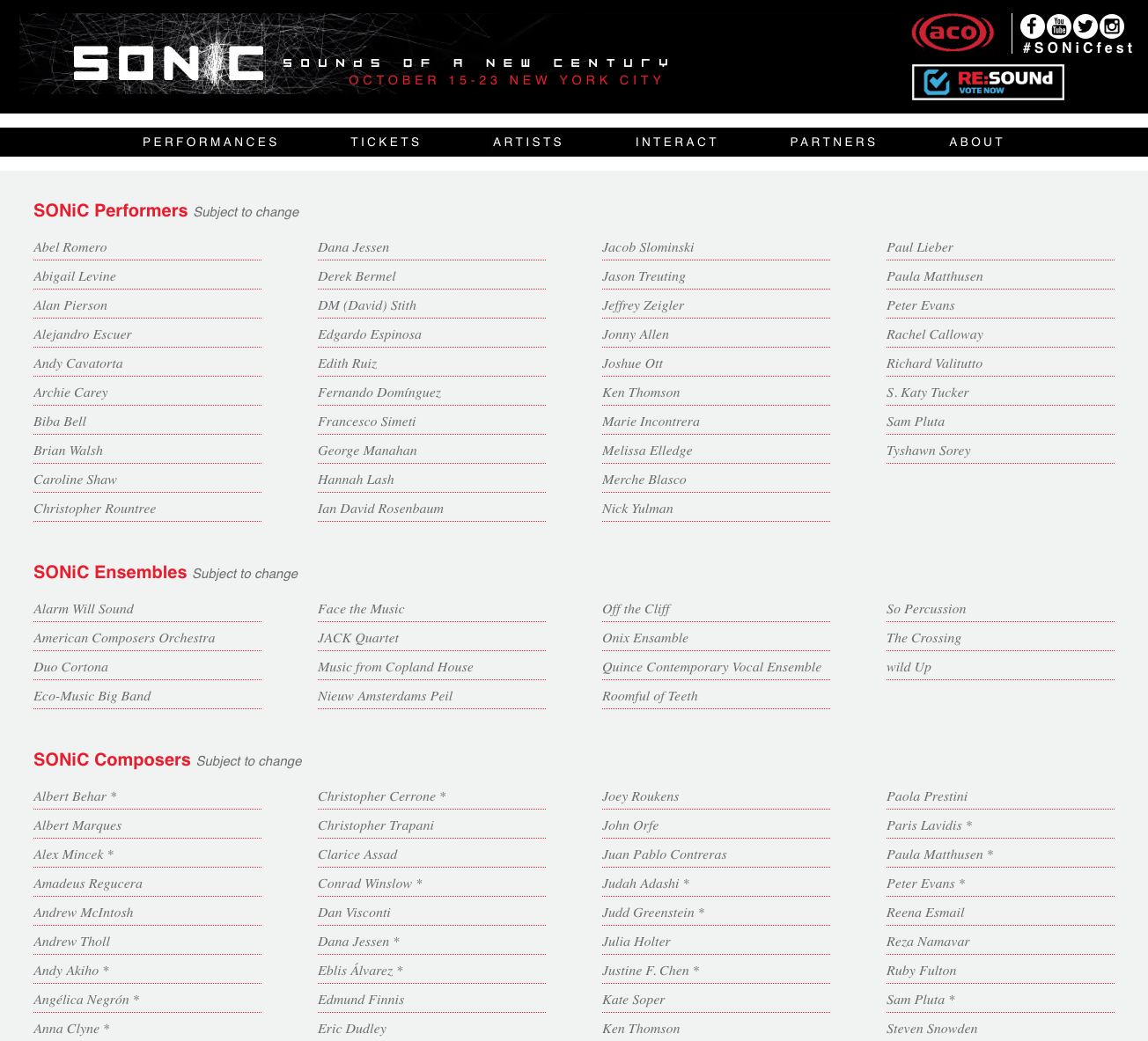 SONiC Artists